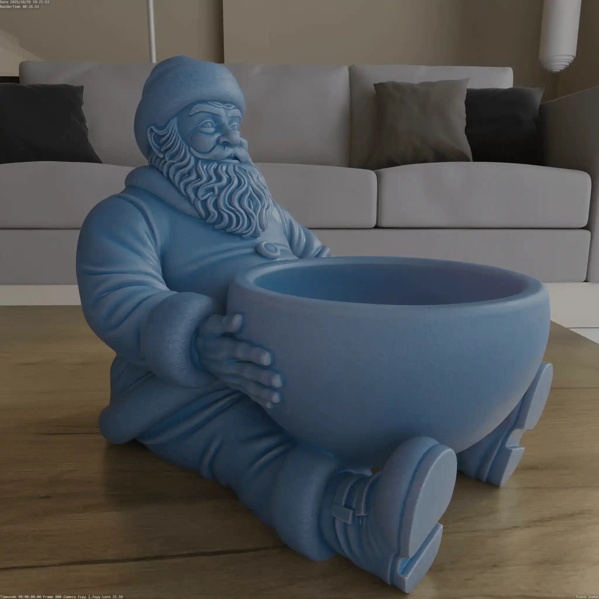 Santa Planter Candy Container