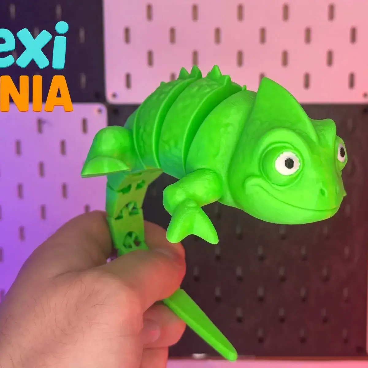 Articulated Print-in-Place Chameleon – Multicolor Flexi Mod