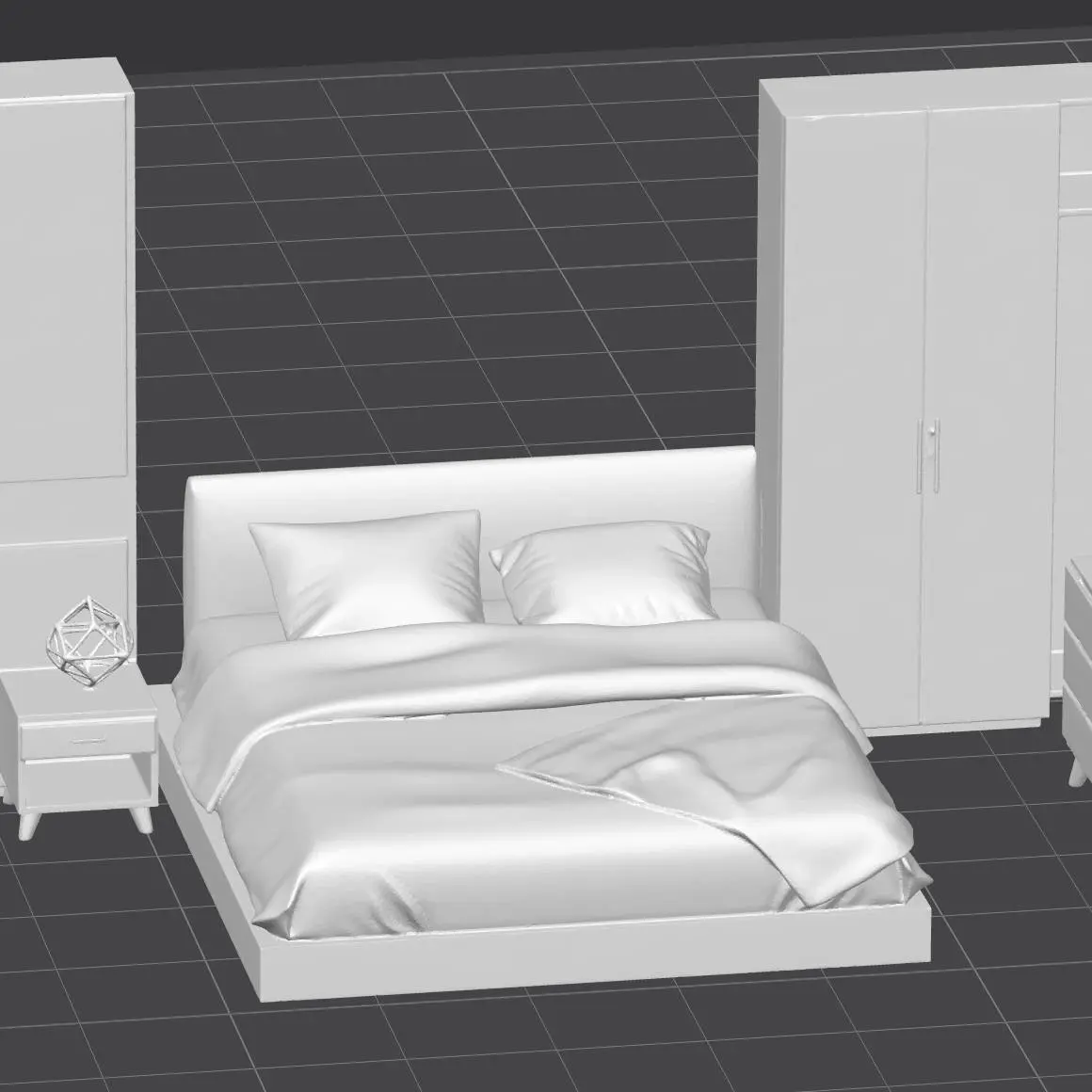 Modern Dollhouse bedroom