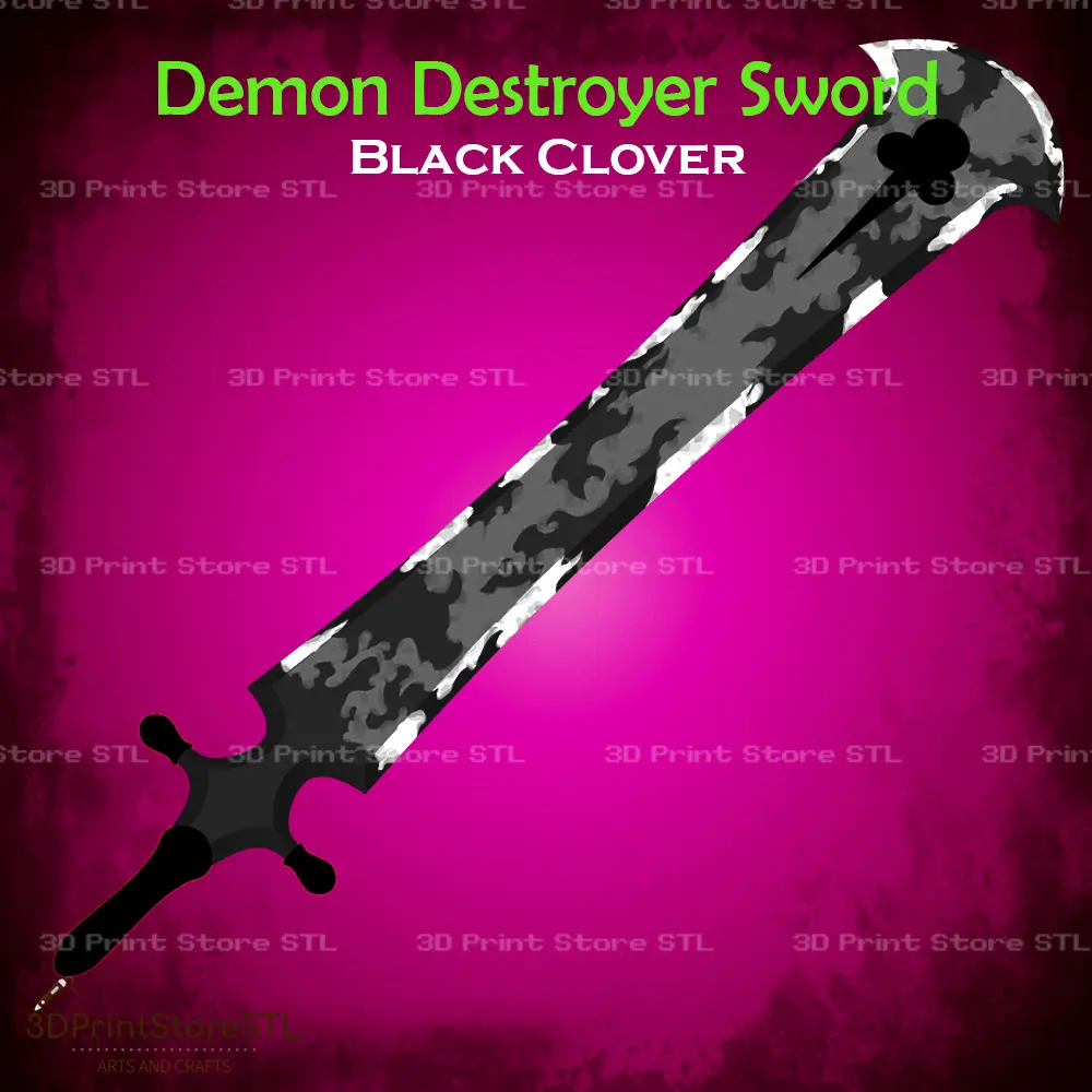 Demon Destroyer Sword Cosplay Black Clover - STL File