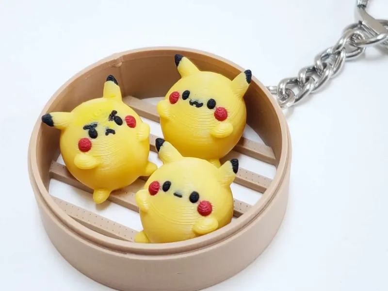 Pikachu Pokemon Broodje Fidget Sleutelhanger (Dim Sum)