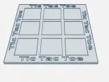 Tic Tac Toe game Board and Letters O and X-3