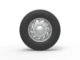Front custom wheel of semi truck V14 Scale 1:25-4