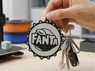LLavero de Tapitas de Gaseosas - Fanta