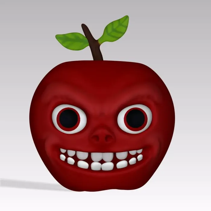 Sculptures & Artworks STL Download - Creepy Apple Face | scary ...