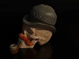 GENTLEMAN'S SKULL WITH PIPE-6