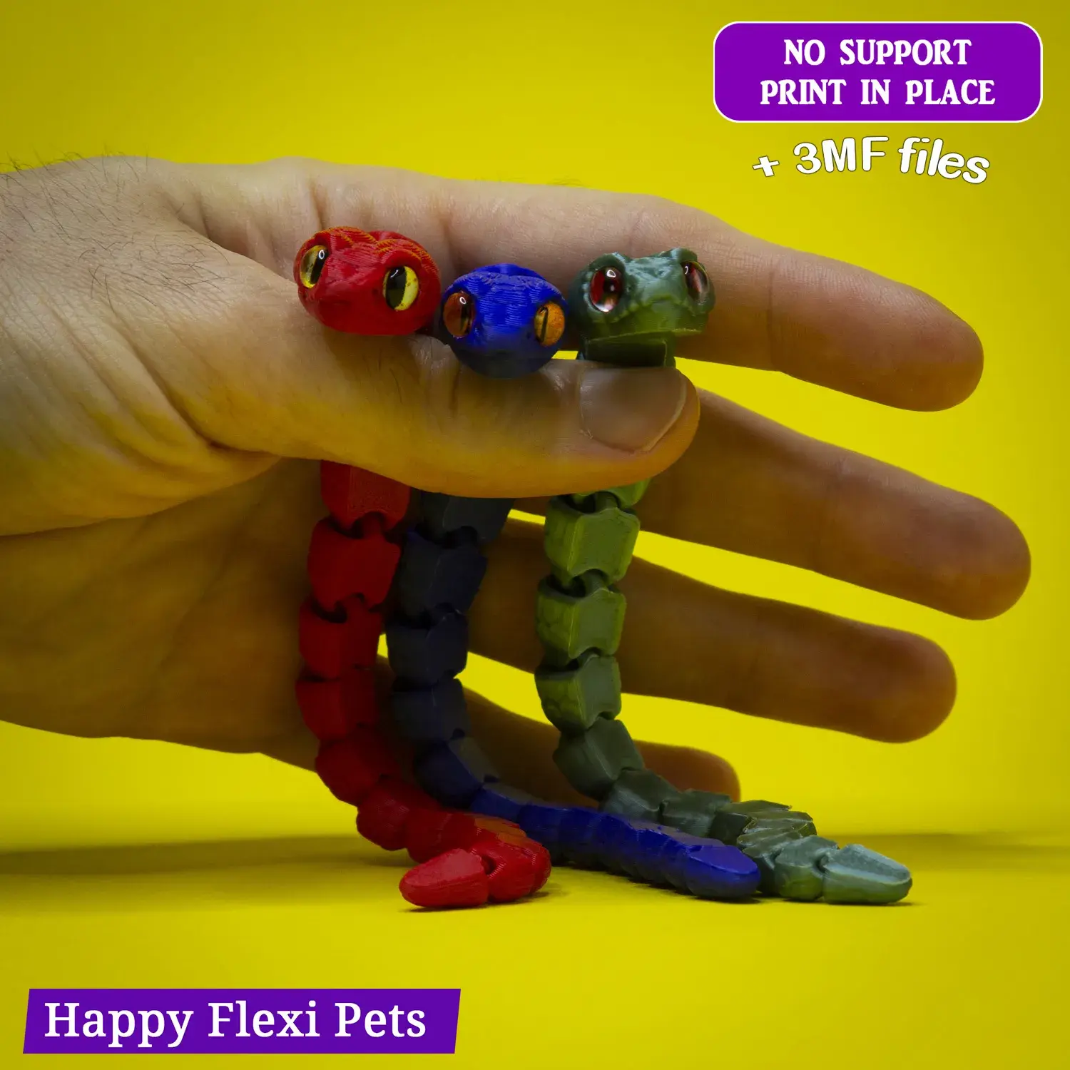 Long and thin flexi snakes
