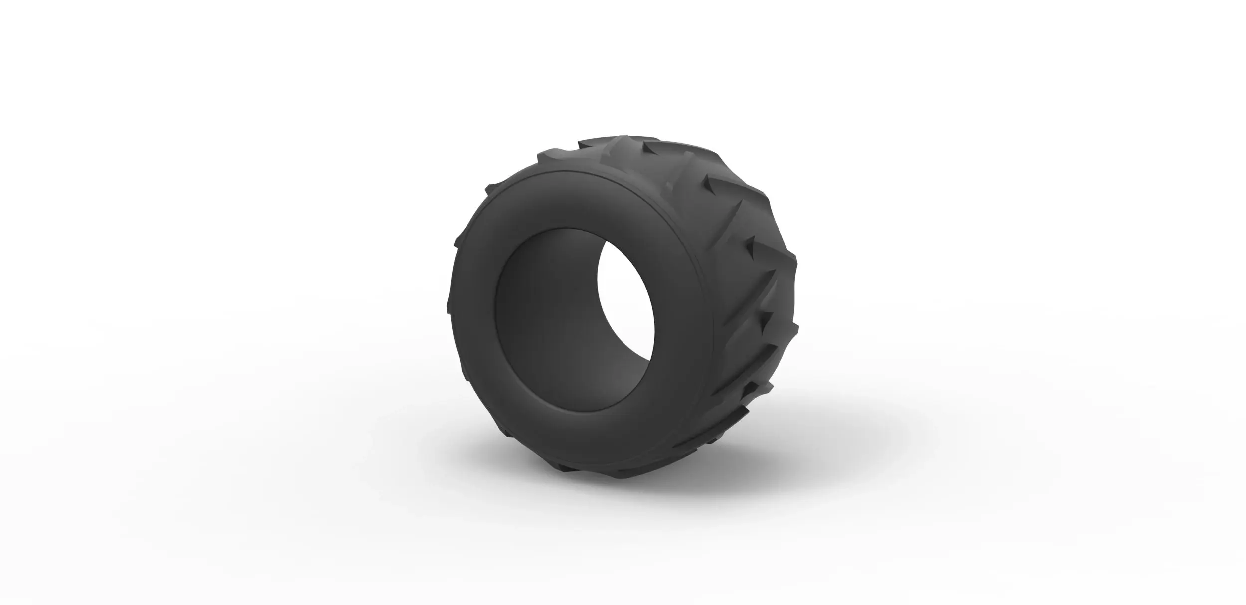 Old school pulling truck tire 2 Scale 1:25