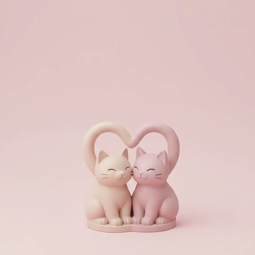 Cats love valentines day