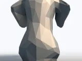 Low Poly Dachshund Head Bust Geometric Wiener Dog Sculpture-4
