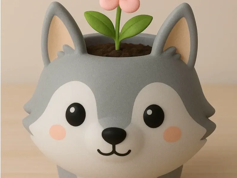 オオカミのプランターポット - オオカミ型植木鉢