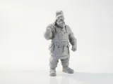 Mason Dwarf Warrior Fantasy Figurine 3D Printable-3
