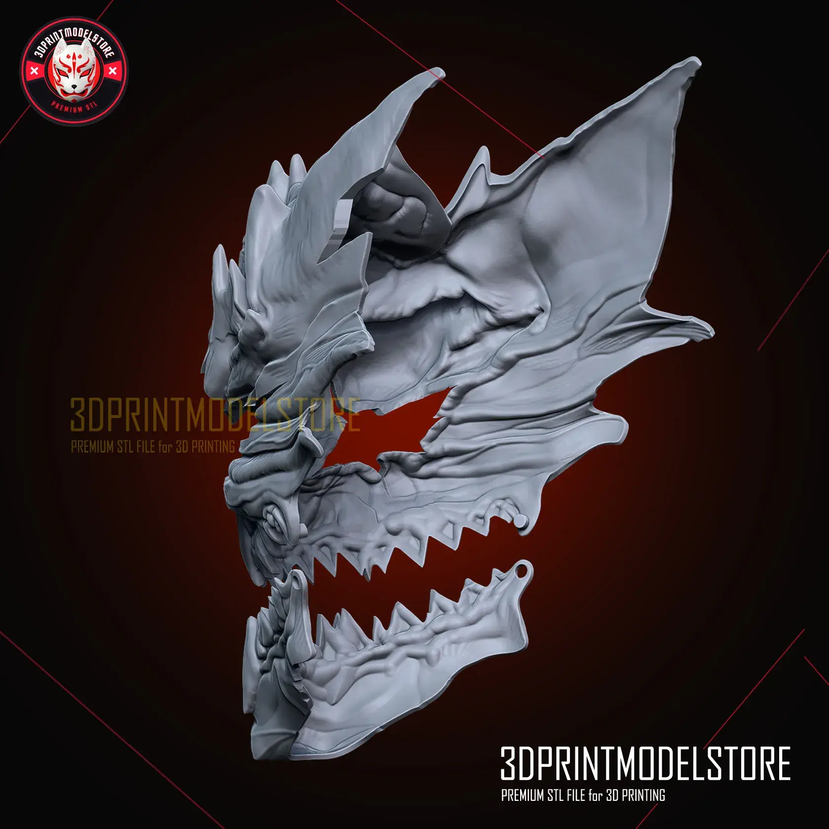 Maschera Kaiju No 8 Mascella mobile rotta - Hibino Kafka Cosplay