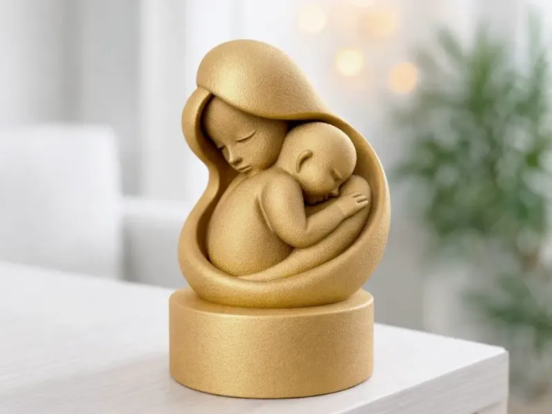 Mother and Child Statue | Mom and Baby Sculpture