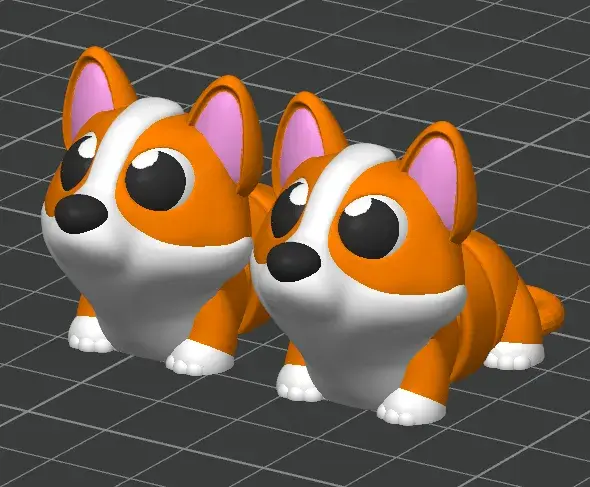 Mini Flexi Articulating Corgi Dog