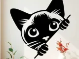 hide cat wall art-0