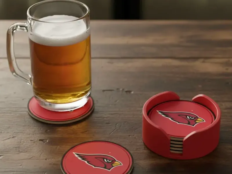 CARDINALS COASTERS AND HOLDER