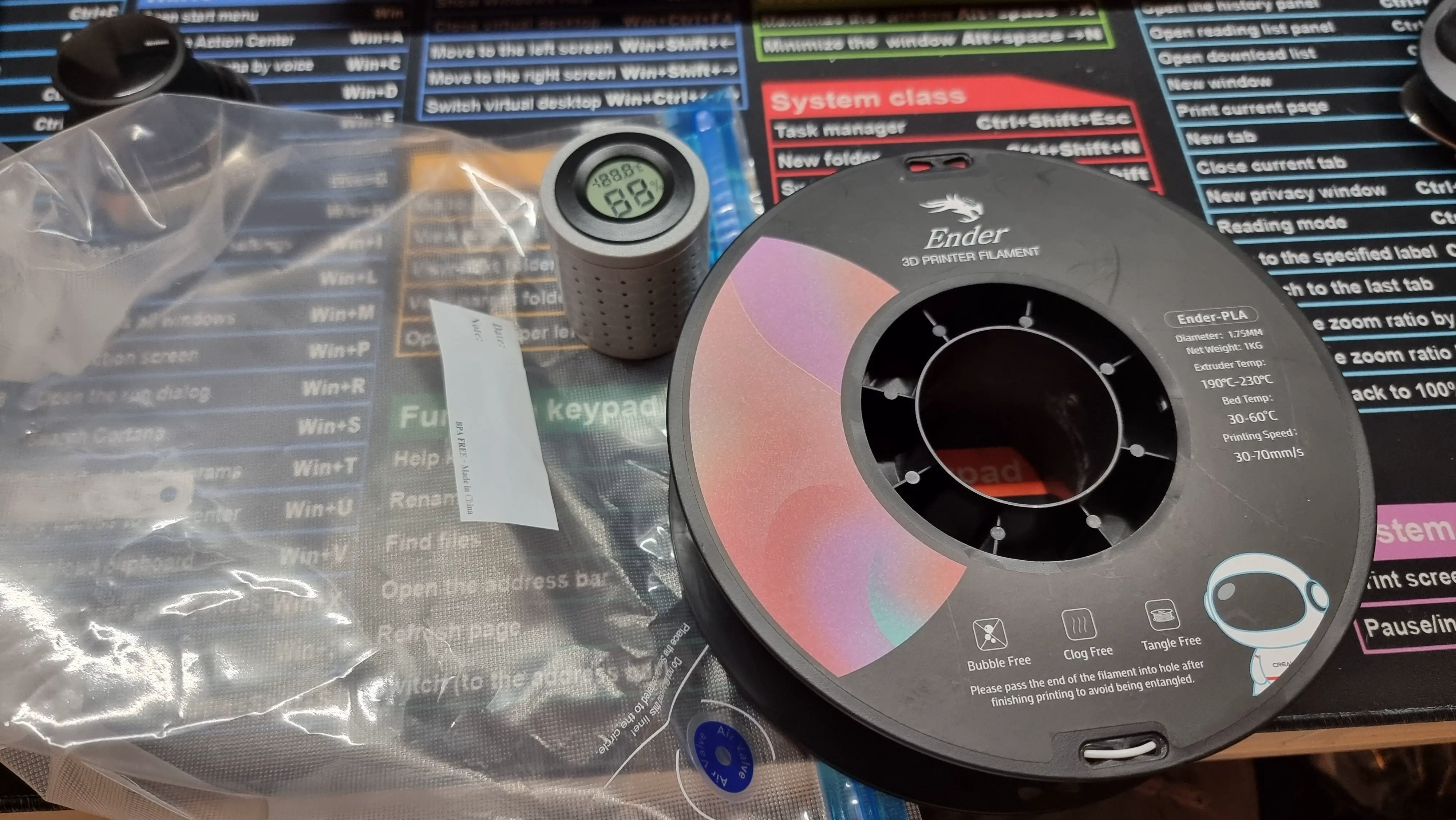 Recipiente de gel de sílice con sensor de temperatura y humedad