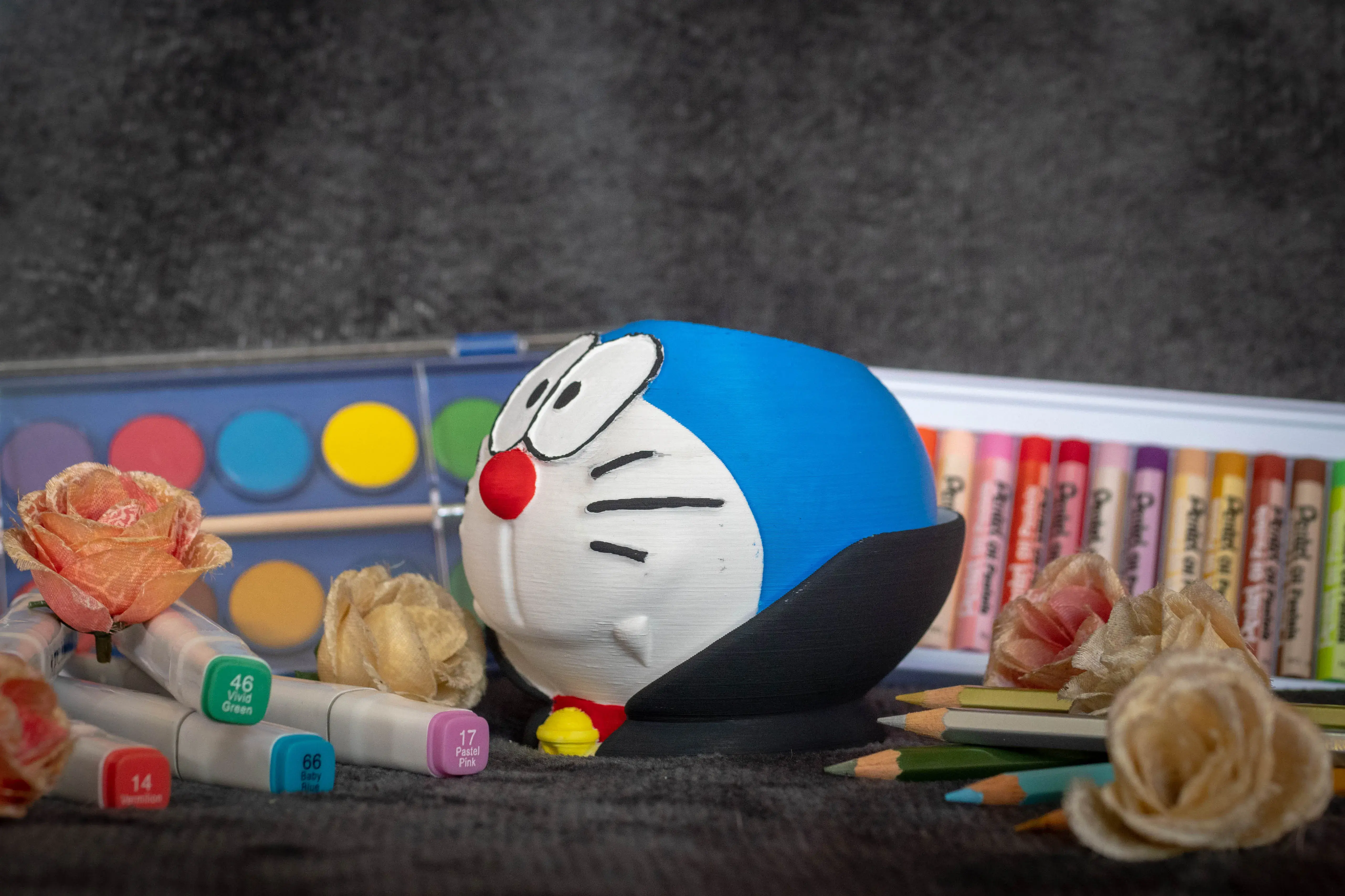 Doraemon Vampire Halloween Basket, Planter & Pencil Holder