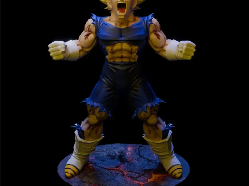 Vegeta en modo Autodestrucción (Majin Vegeta),