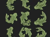 Koi Fish Floral Bundle | Japanese Style STL-3