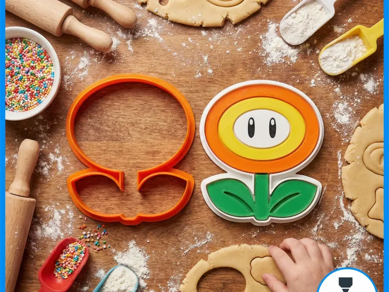 CORTADOR DE GALLETAS FLOR DE FUEGO SUPER MARIO BROS