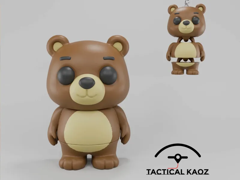 Figurine Ours Flexible + Porte-clés
