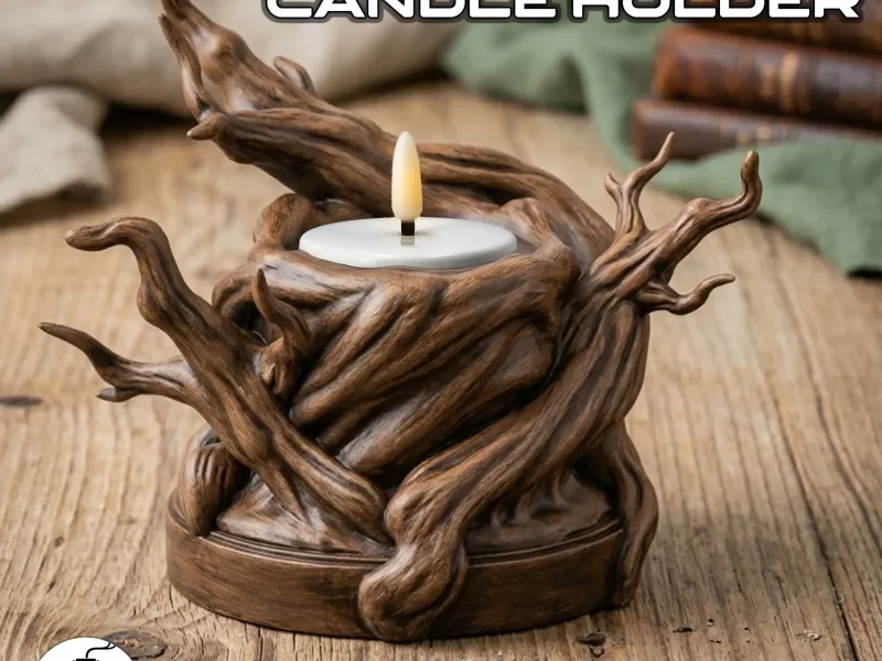 Wooden Candle Holder