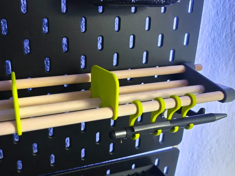 IKEA Skadis 10mm木製ロッド用シェルフと豊富なオプション