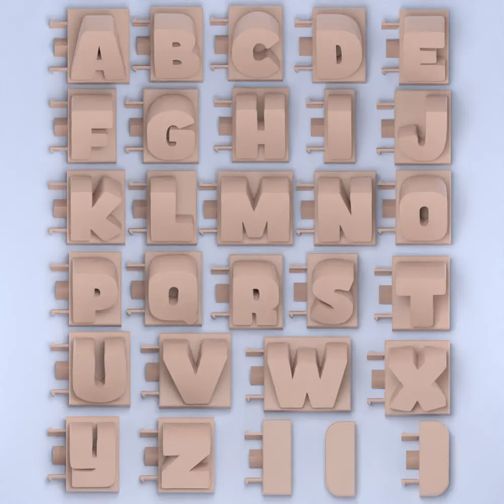 3D name from letters - Comic Font