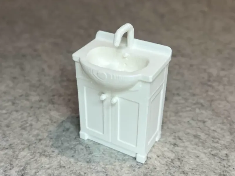 Dollhouse sink for miniature house bathroom