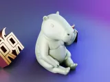fun Capybara middle finger-3