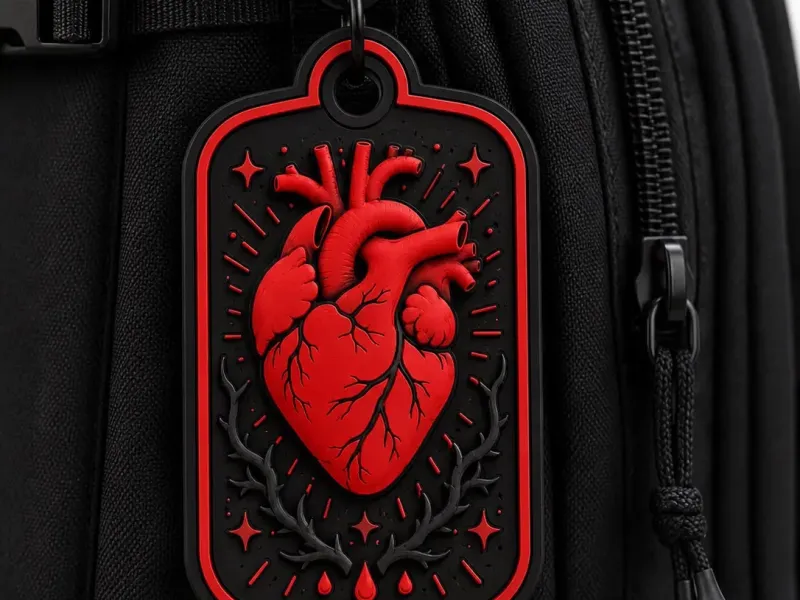 Anatomical Heart Backpack Tag / Keychain