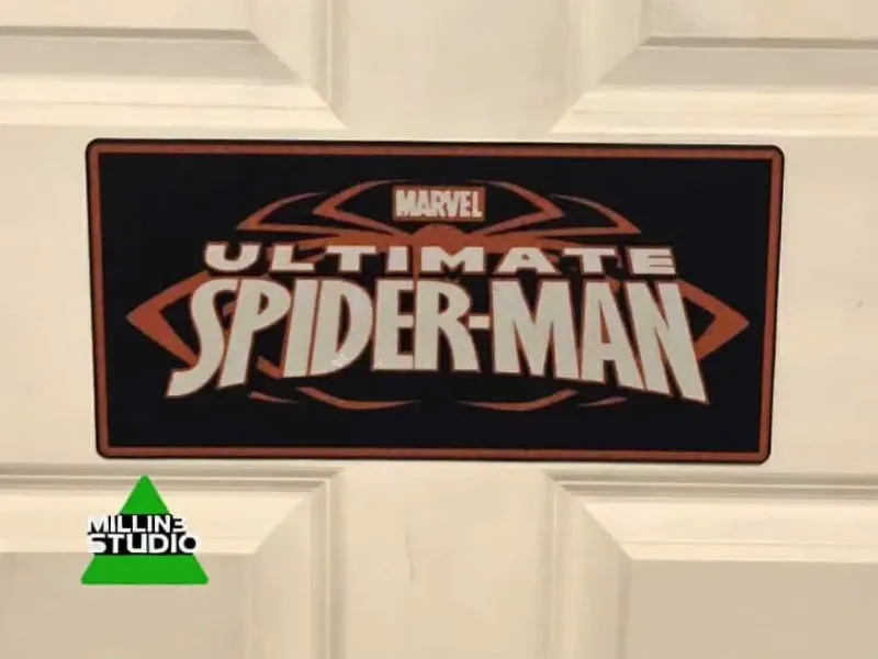Multicolor Marvel Ultimate Spider Man Logo Sign