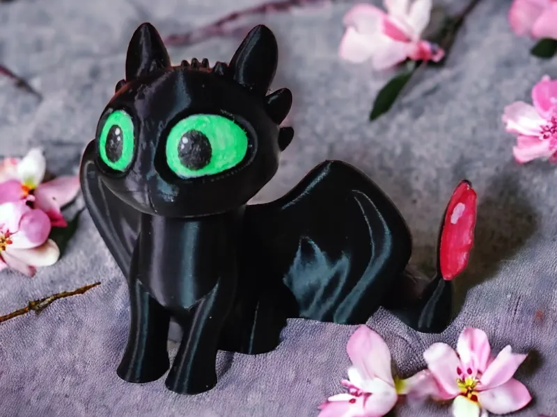 Sitting Toothless Dragon ( No Support )