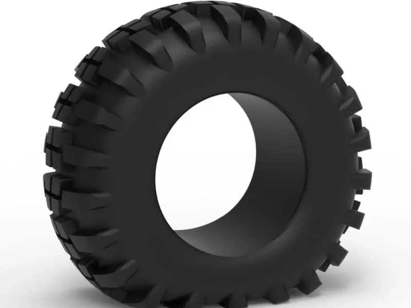Offroad tire 4 deflated Scale 1:25