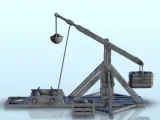 Medieval trebuchet with stones and counterweights (4) - mini-5