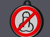 Penis Forbidden - Traffic Sign - Earring & Pendant v2-0