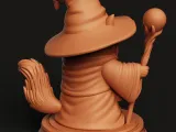 The Wizard Cat Statue | Sorcerer Kitten with Staff | Fantasy-3