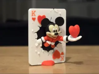 Валентинка Микки Маус из карты король черви К♥️