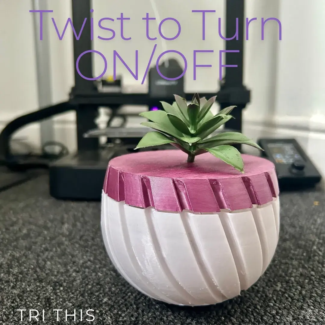 Innovative Planter Lamp | Rotating Lid Switch | Home Decor