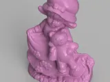 Girl and teddy-2