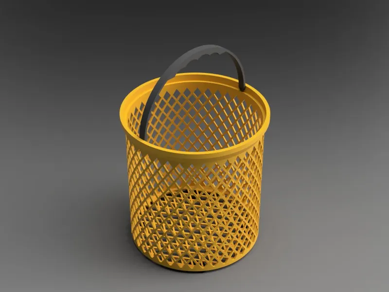 Diamond bucket/basket with handle