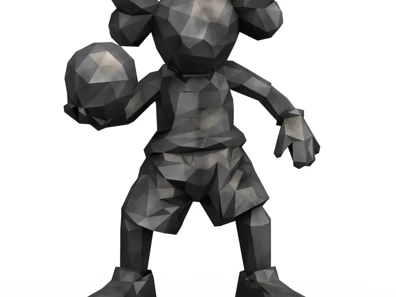 Basketball Kaws Figure – Low Poly Art Toy STL