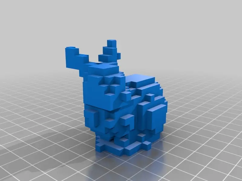 Coelhinho Stanford de baixo voxel + Tutorial de voxelização/Minecraft