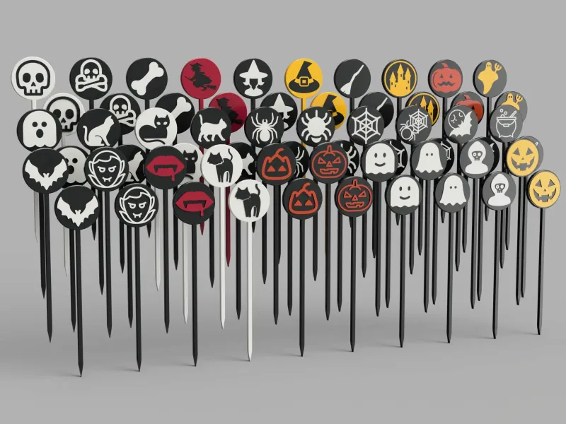 Halloween Food Picks – 30 Spooky Designs for Burger & Treat