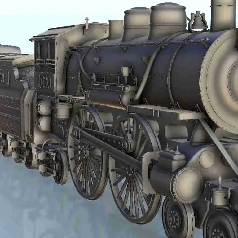Steam locomotive 4-4-4 - scenery warhammer miniatures ww2 ta