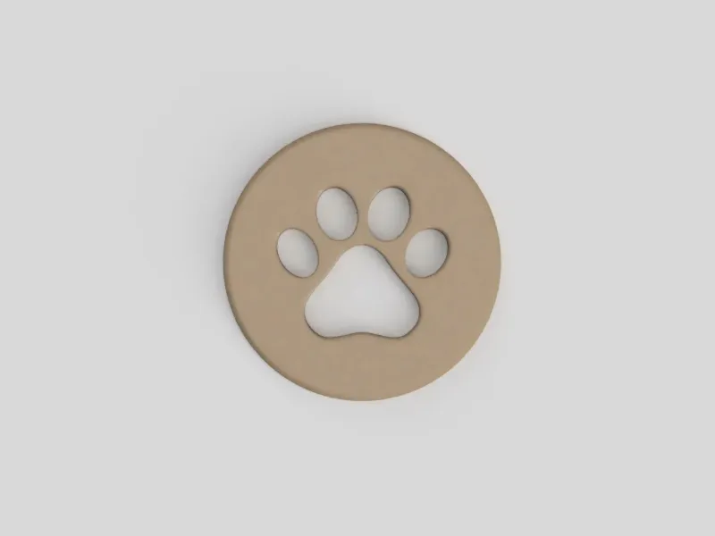 Paw Print Coaster