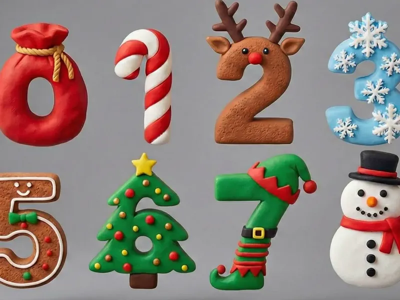New Year's themed numbers