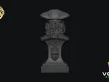 Jack Sparrow Bust STL  Pirates of the Caribbean 3D Print Scu-5